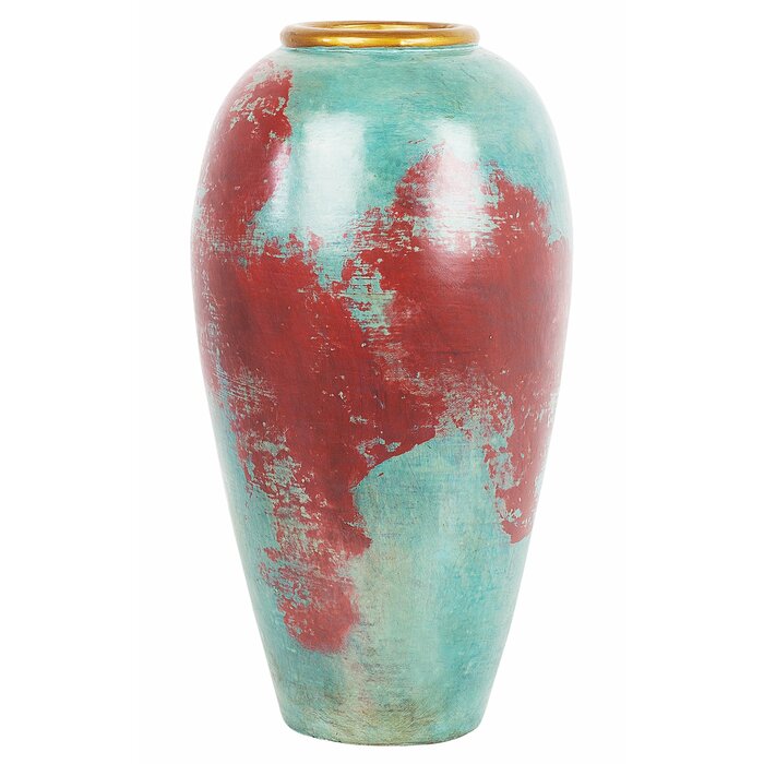 Red/Mint Green Bilmar Table Vase(#4001)