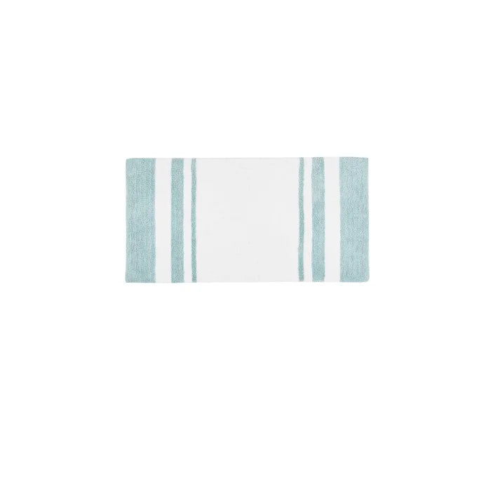 27'' x 45" Aqua Bilst Cotton Reversible Bath Rug