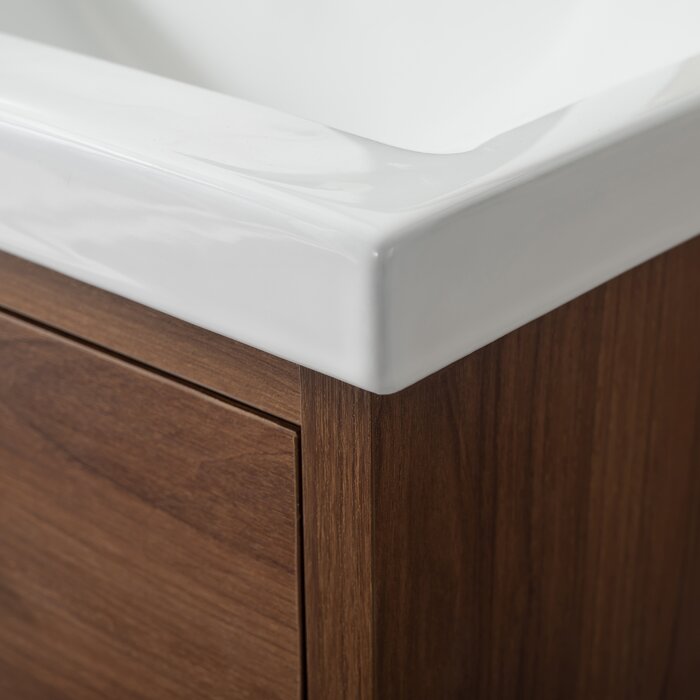Binford Free-standing Single Bathroom Vanity with Ceramic Vanity Top