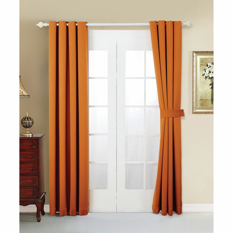 Bingaman Solid Blackout Thermal Curtain Panels (Set of 2) 54"X84"