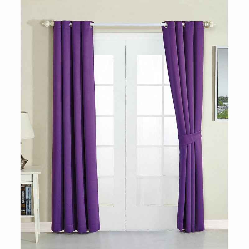 Bingaman Solid Blackout Thermal Curtain Panels 54" W x 63" L (Set of 4)