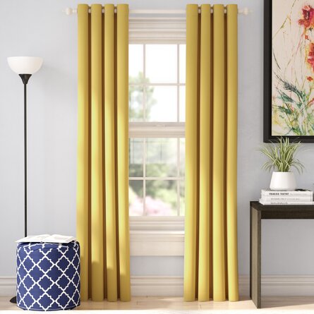 Bingaman Solid Blackout Thermal Grommet Curtain (Set of 2) B2-DR3008