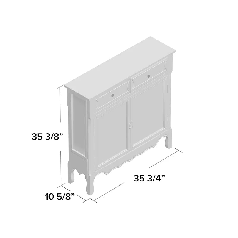 Binns 35.25'' Tall 2 - Door Accent Cabinet