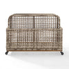 Birch Lane™ Franklyn 30 Gallons Gallon Water Resistant Metal Towel Valet with Wheels in Distressed Gray/Brown