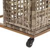 Birch Lane™ Franklyn 30 Gallons Gallon Water Resistant Metal Towel Valet with Wheels in Distressed Gray/Brown
