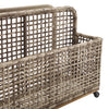 Birch Lane™ Franklyn 30 Gallons Gallon Water Resistant Metal Towel Valet with Wheels in Distressed Gray/Brown