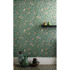Bird Pomegranate Floral Roll Wallpaper, 33ft x 20.5in