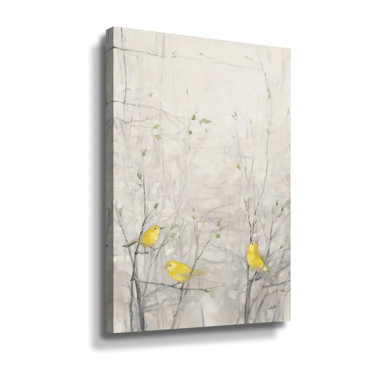 18" H x 12" W x 2" D Birds In Trees I - Painting on Canvas