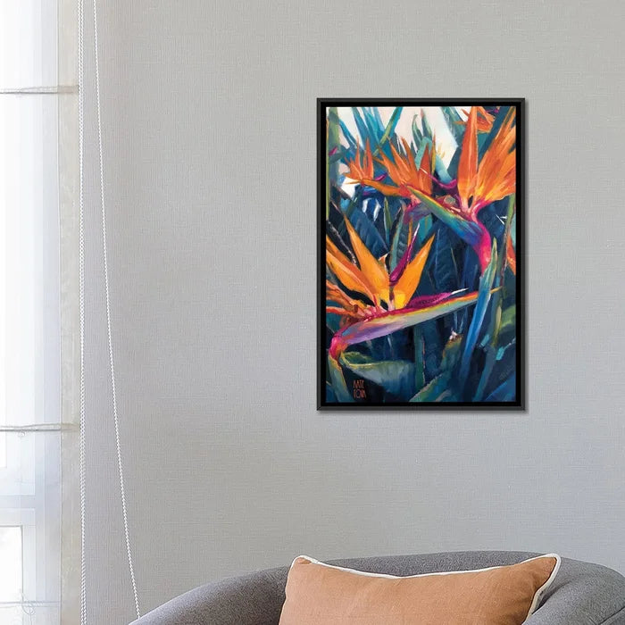 26" H x 18" W x 1.5" D Birds Of Paradise II by Kate Tova - Painting