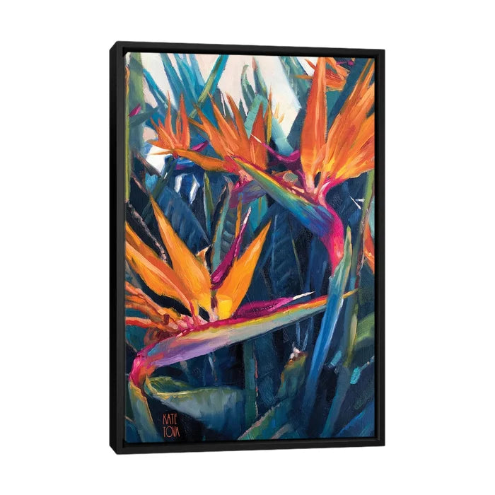26" H x 18" W x 1.5" D Birds Of Paradise II by Kate Tova - Painting