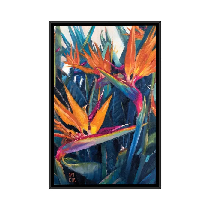 26" H x 18" W x 1.5" D Birds Of Paradise II by Kate Tova - Painting