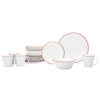 White Bistro 16  Piece Dinnerware Set, Service For 4 CL869