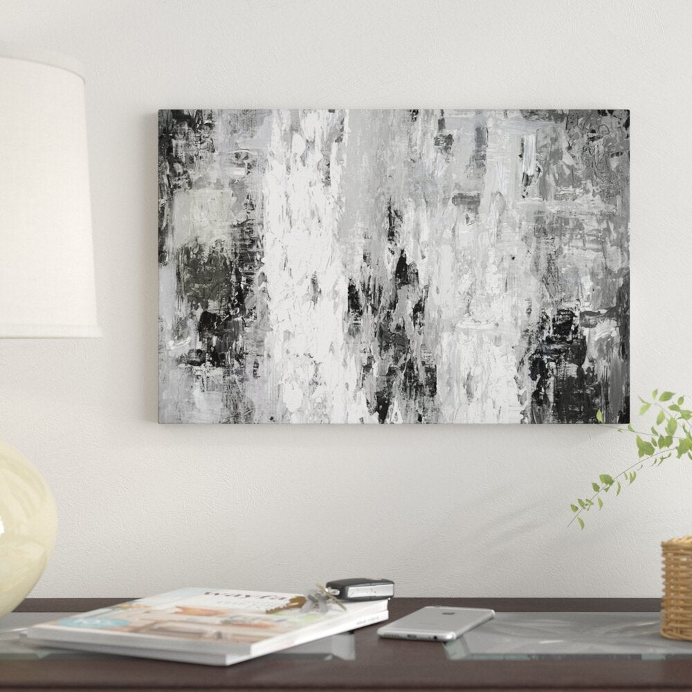 12" x 18" W Black And White Abstract IV by PI Studio - Wrapped Canvas Print VB102