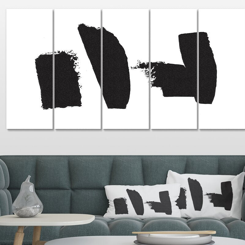 Black And White Geometric Company I - Wrapped Canvas Painting CYB616