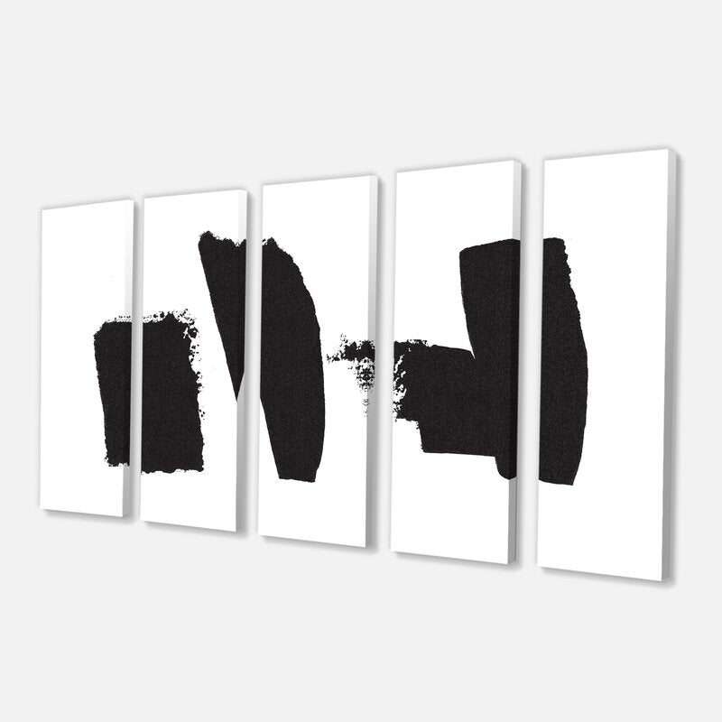 Black And White Geometric Company I - Wrapped Canvas Painting CYB616