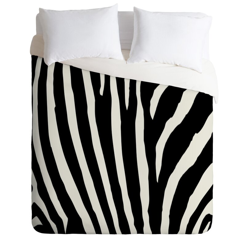 Black And White Microfiber Glam Duvet Cover Set B66-VS151