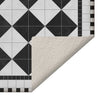 Black And White Mosaic Title Pattern Decorative Floor Mat, Rectangle 2' x 3'