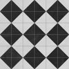 Black And White Mosaic Title Pattern Decorative Floor Mat, Rectangle 2' x 3'