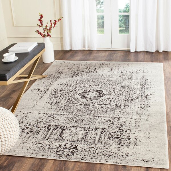 Baldwin Park Oriental Ivory/Black Area Rug 3' x 5' #LX3025