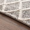 Beeson Geometric Handmade Flatweave Ivory/Black 2’3” x 8’ Runner Rug KRUG098