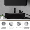 Black Ceramic Rectangular Vessel Bathroom Sink