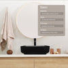 Black Ceramic Rectangular Vessel Bathroom Sink