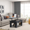Black Lift Top Extendable Coffee Table With Storage