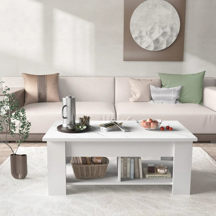 Black Lift Top Extendable Coffee Table With Storage