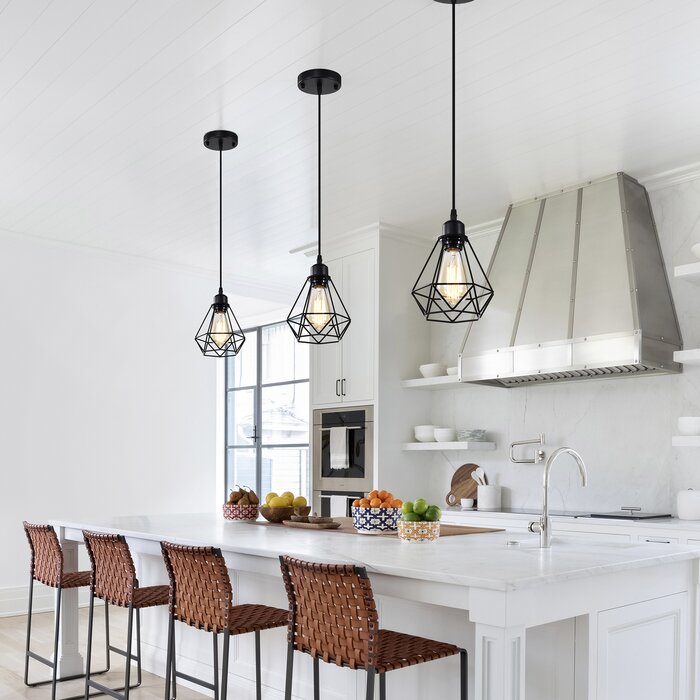 Black Pendant Light Metal Cage