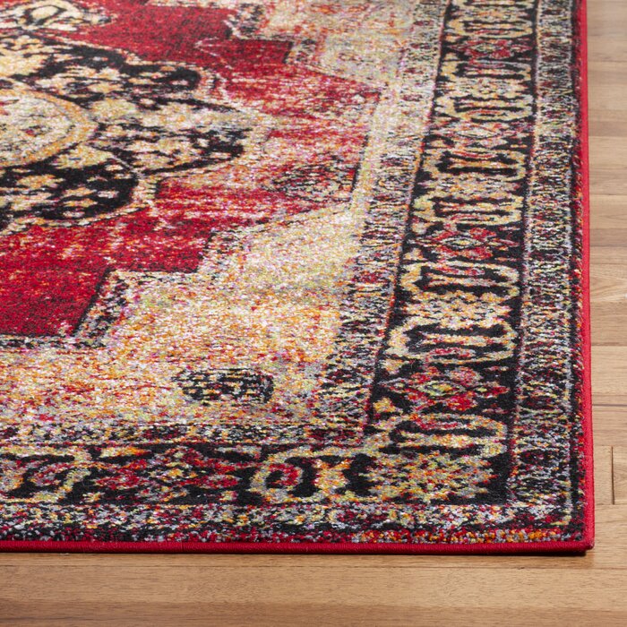Fitzpatrick 2'5" x 7' Red/Golden/Black Rug #LX3074