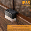 Black Solar Powered Integrated LED Deck Light Pack (Set of 8)