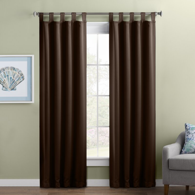 Blackout Thermal Tab Top Single Curtain Panel, 40 IN X 84 IN (SET OF 2)