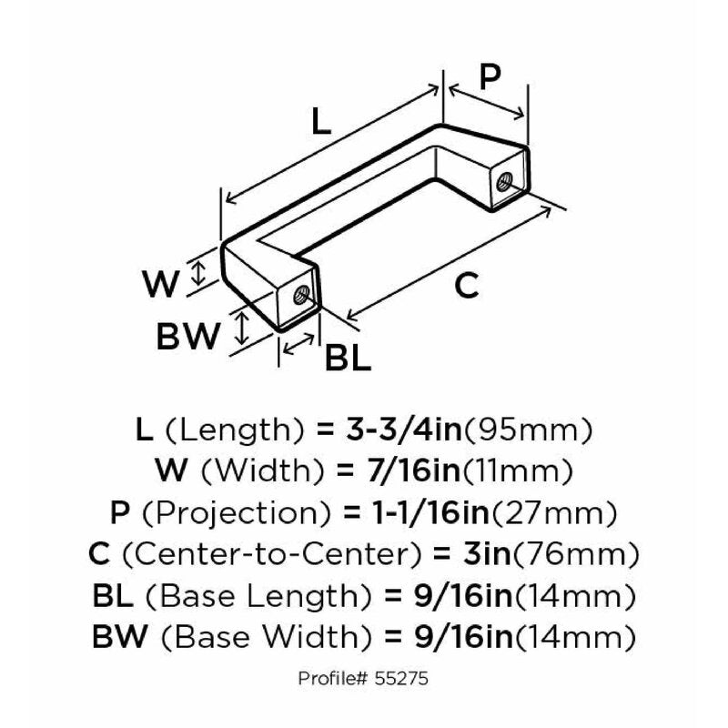 Blackrock 3 3/4" Center to Center Bar Pull B68-VS172