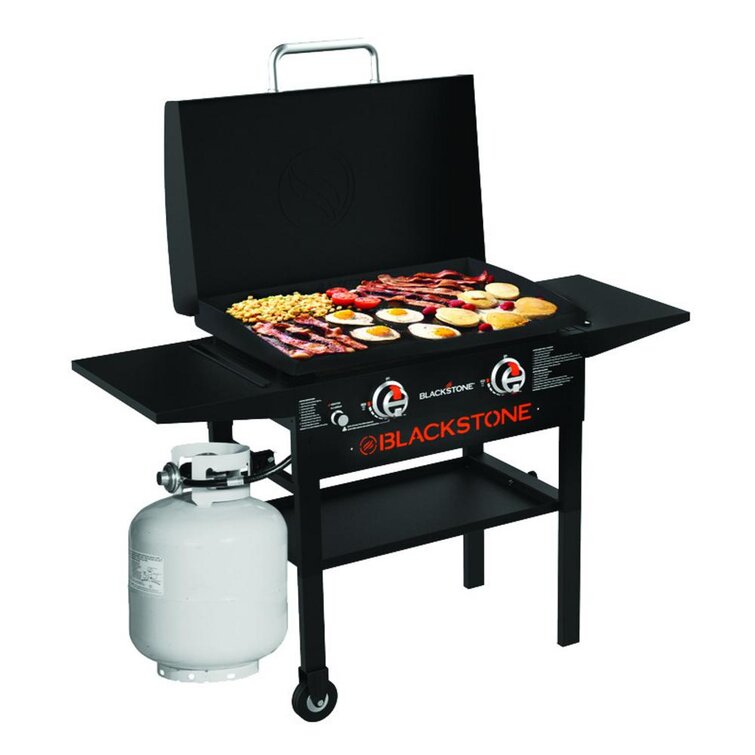Blackstone 2 Burner Portable Liquid Propane 34000 BTU Gas Grill with Cabinet