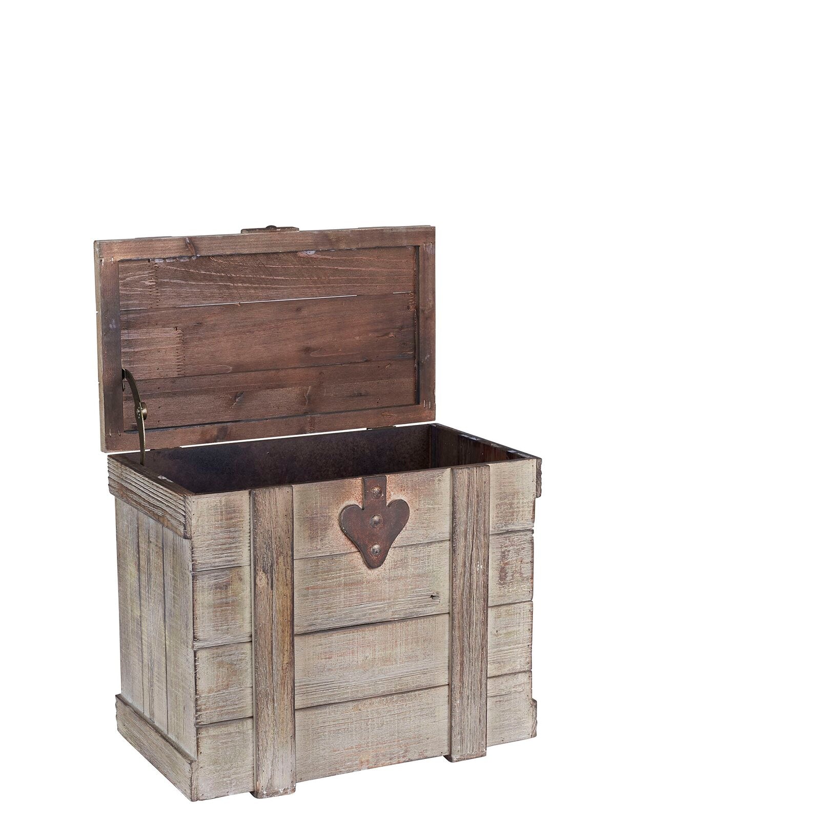 15.75" H x 19" W x 11" D Gray Blakeney Wooden Home Chest K7052