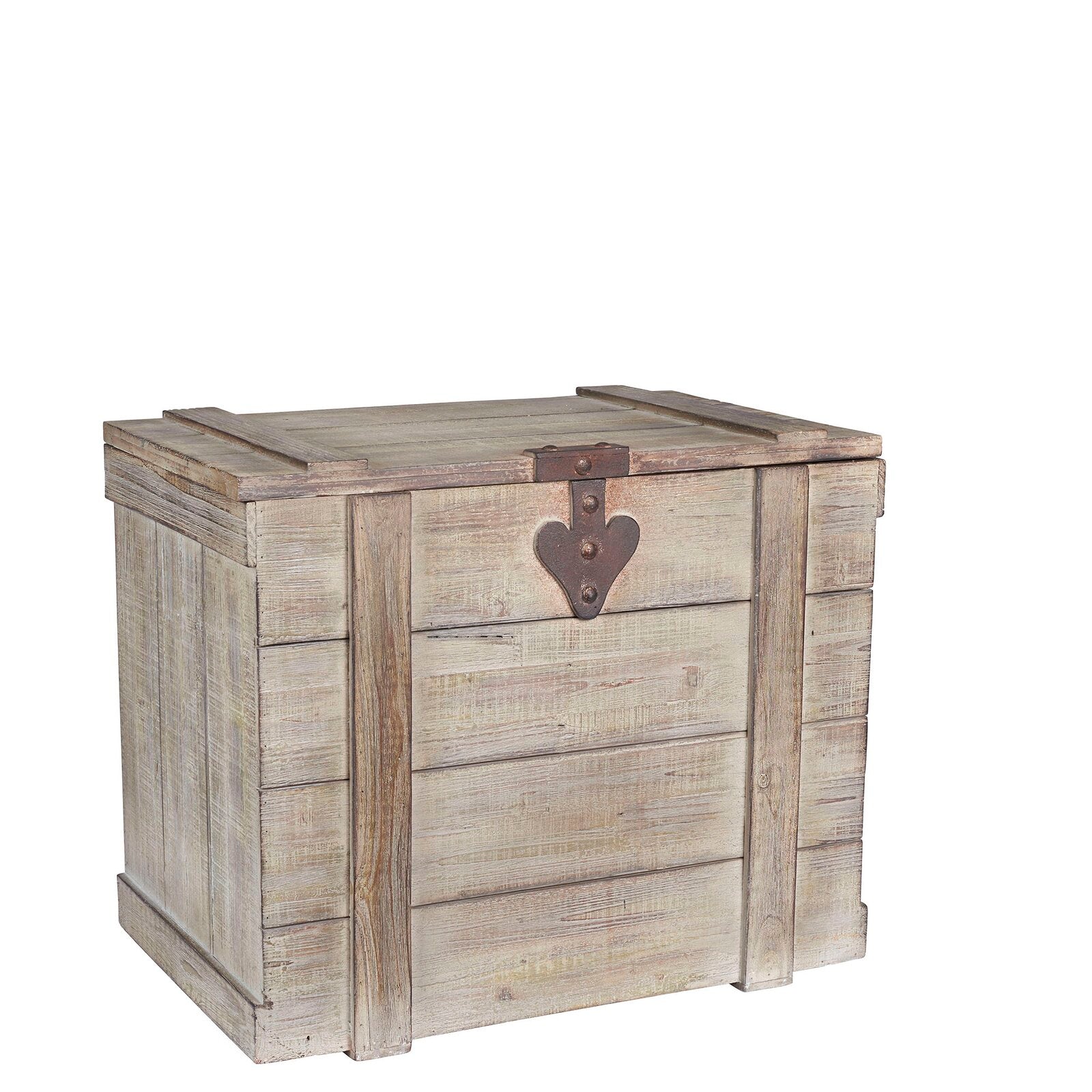 15.75" H x 19" W x 11" D Gray Blakeney Wooden Home Chest K7052