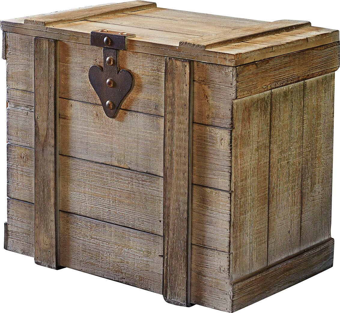 15.75" H x 19" W x 11" D Gray Blakeney Wooden Home Chest K7052