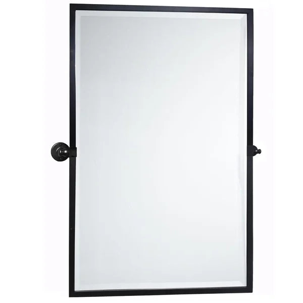 36" H x 24" W Matte Black Blakley Modern & Contemporary Beveled Bathroom / Vanity Mirror