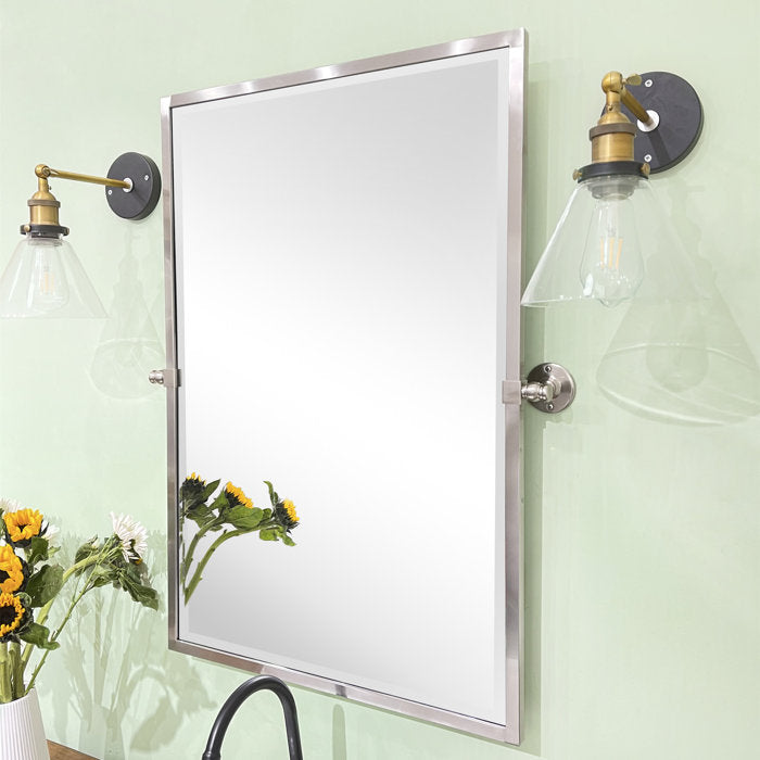 36in x 24in Blakley Rectangle Metal Wall Mirror