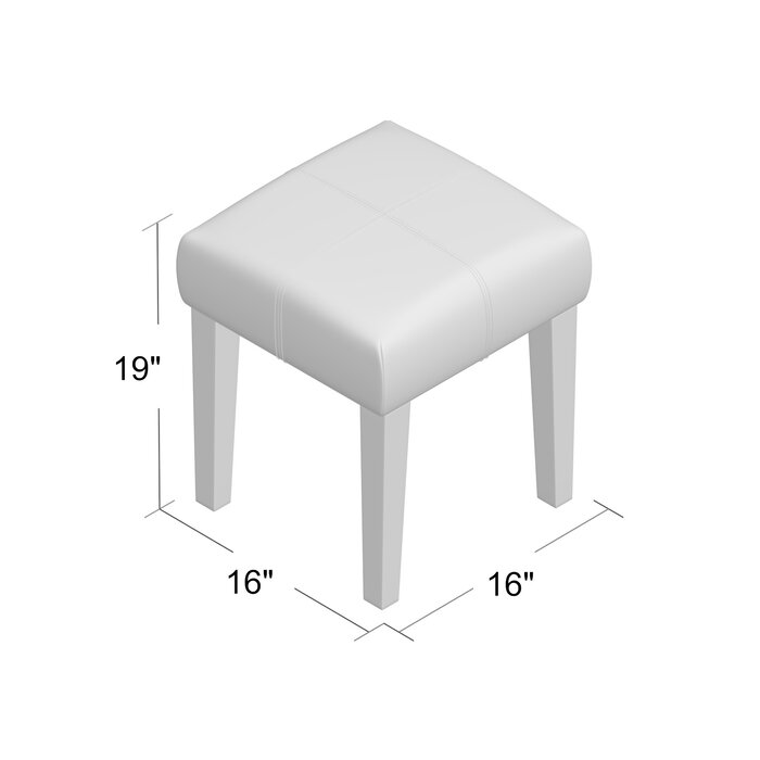 Blaney Vanity Stool, Black (#K5983)