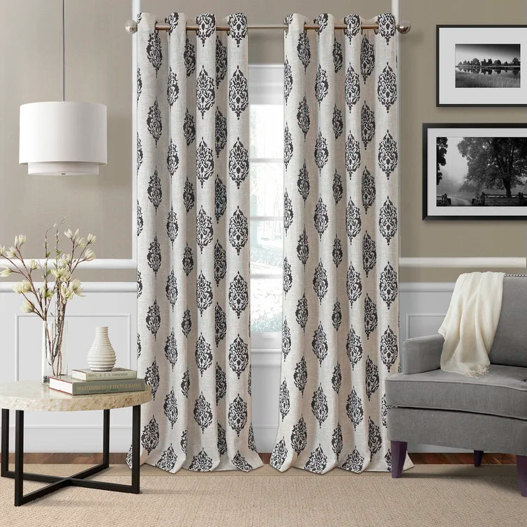 Blanford Ikat Room Darkening Thermal Single Curtain Panel