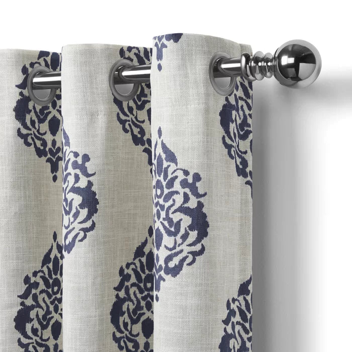 Blanford Ikat Room Darkening Thermal Single Curtain Panel, 52" W x 95" L