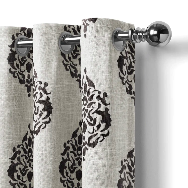 Blanford Ikat Room Darkening Thermal Single Curtain Panel