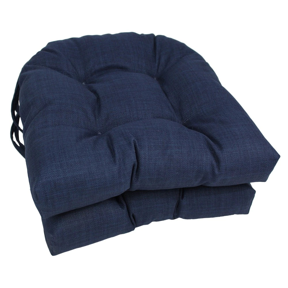 Blazing Needles 16-inch Indoor/Outdoor Chair Cushions (Set of 2) - 16" x 16" - Lemon