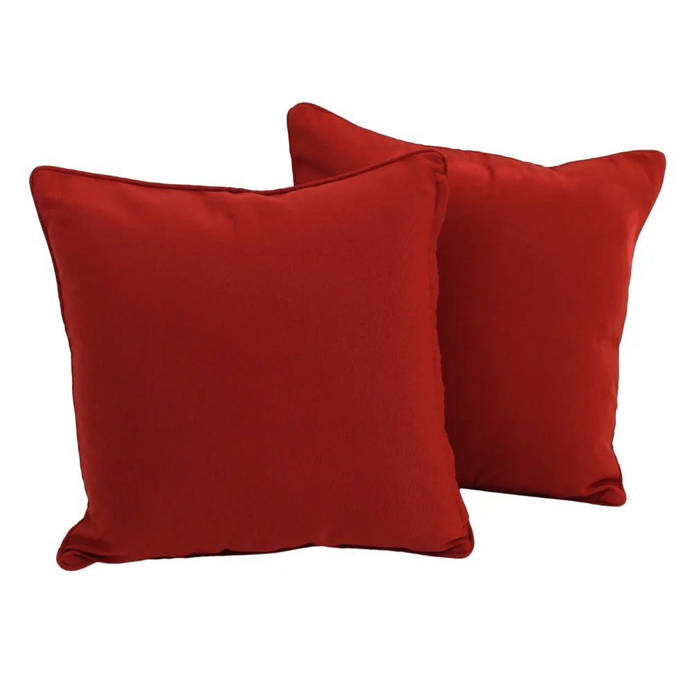 Blazing Needles 18-inch Twill Throw Pillow (Set of 2) - Tangerine Dream