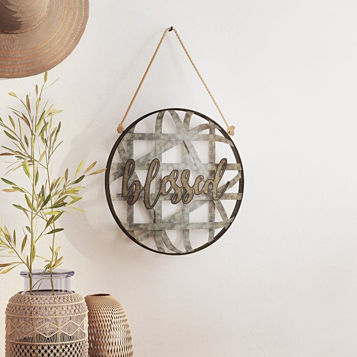 Blessed Metal Wall Decor (#K6801)