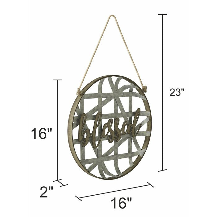 Blessed Metal Wall Decor (#K6801)