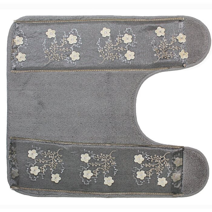 Bloomfield Bath Contour grey Rectangle Non-Slip Contour Mat