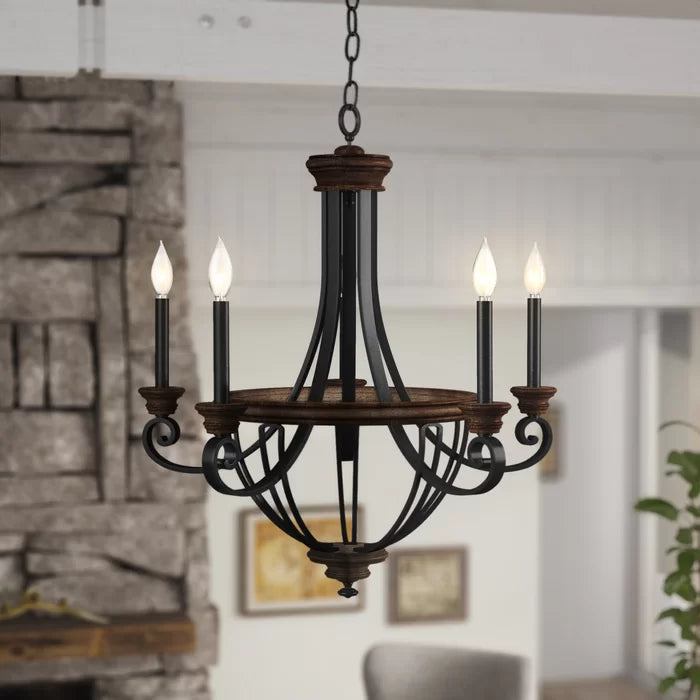 Bloomsburg 5 - Light Candle Style Empire Chandelier