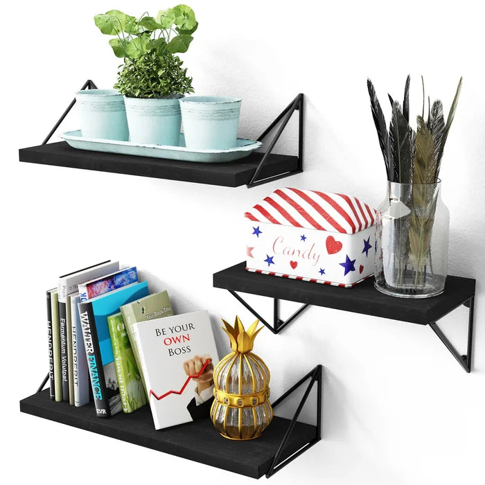 Blossom 3 Piece Bracket Shelf with Adjustable Shelves